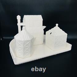 4pc Swid Powell Tigerman McCurry Teaside Tea Set Pot Creamer Sugar Bowl & Tray
