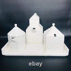 4pc Swid Powell Tigerman McCurry Teaside Tea Set Pot Creamer Sugar Bowl & Tray