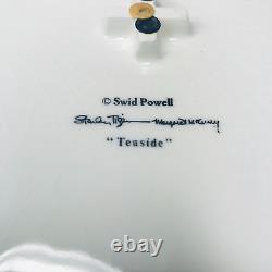 4pc Swid Powell Tigerman McCurry Teaside Tea Set Pot Creamer Sugar Bowl & Tray