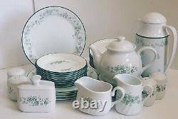 54 pc Set of Corelle Callaway Ivy Plates Bowls Teapots Carafe Napkin Holder etc