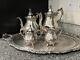(5) Baroque By Wallace Silverplate Coffee Tea Set Pot Tray 281 282 283 284 294