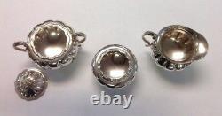 5 Piece Set Community Plate Old English Melon 2 Teapots/Coffeepots Creamer Sugar