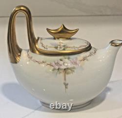 5 Pieces matching Pickard Fine China Tea Pot, Cup & Saucer, Creamer & Sugar