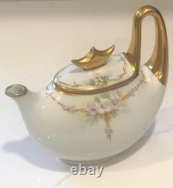 5 Pieces matching Pickard Fine China Tea Pot, Cup & Saucer, Creamer & Sugar