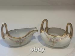 5 Pieces matching Pickard Fine China Tea Pot, Cup & Saucer, Creamer & Sugar