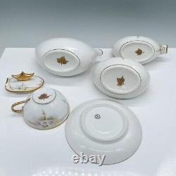 5 Pieces matching Pickard Fine China Tea Pot, Cup & Saucer, Creamer & Sugar