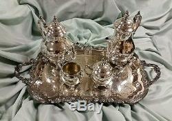 5pc 1883 FB Rogers Coffee Tea Set with Tray Exquisite Condition No Monograms