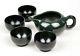 5pcs Natural Nephrite Jade Tea Set Fair Mug Carved Cups