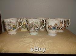 6 Brambly Hedge Beakers by Royal Doulton 4 Seasons Plus Birthday and Wedding