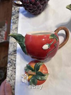 6 Different Makers Floral Fruit Shaped Decorative Teapots