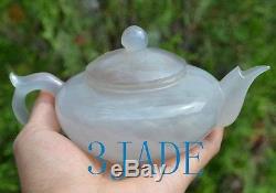 6 Natural Agate / Chalcedony Teapot / Tea Pot Statue / Carving / Sculpture