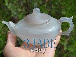 6 Natural Agate / Chalcedony Teapot / Tea Pot Statue / Carving / Sculpture