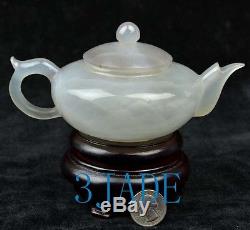 6 Natural Agate / Chalcedony Teapot / Tea Pot Statue / Carving / Sculpture