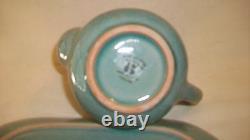6 Piece Tea Set from Siam Celadon Wood Ash Glaze, Tea Pot, Lid, Tray, 3 Cups