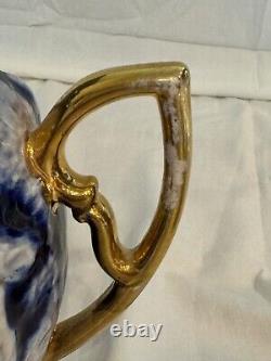 6 late 19th century Bridgwood teacups with saucers and associated tea pot
