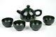 6pcs Natural Nephrite Jade Teaset / Tea Sets Teapot Cups Carving / Sculpture