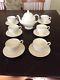 7 Pc Vintage Wedgwood Off-white Edme #502207 Tea Set Teapot, Cups & Saucers