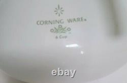 8 pc Set Vintage Corning Ware Floral Bouquet Casserole Dishes Teapot Pyrex Lids