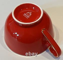 9 Pc Teavana Exclusive Collection Teapot Set Ruby & Gold Filigree Bone China