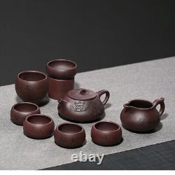 9pcs yixing zisha handmade carved shipiao pot master tea cup pitcher Tea Pot Set
