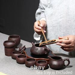 9pcs yixing zisha handmade carved shipiao pot master tea cup pitcher Tea Pot Set