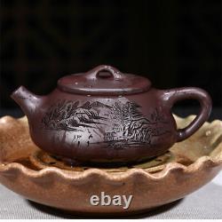 9pcs yixing zisha handmade carved shipiao pot master tea cup pitcher Tea Pot Set