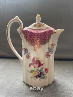 AA Importing Company Flowers Tea/Espresso/Coffee Pot Cream Sugar Set JAPAN