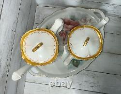 ALT Tirschenreuth 1838 Baronesse Hand Pntd/Signed 8 Piece Coffee/Tea Set EUC NF