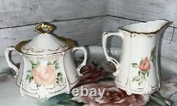 ALT Tirschenreuth 1838 Baronesse Hand Pntd/Signed 8 Piece Coffee/Tea Set EUC NF