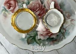 ALT Tirschenreuth 1838 Baronesse Hand Pntd/Signed 8 Piece Coffee/Tea Set EUC NF