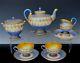 Amazing Authentic C1830 Sevres French Porcelain Blue Ground 8pc Teapot Tea Set