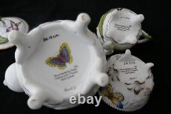 ANNA WEATHERLEY Hand painted Porcelain Teapot Sugar Bowl Creamer Set