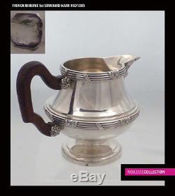 ANTIQUE 1900s FRENCH STERLING SILVER TEA & COFFEE POT SET 4 pc Neoclassical st