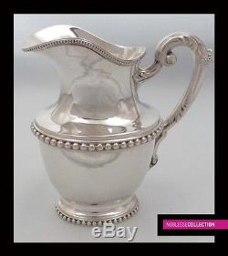 ANTIQUE 1900s FRENCH STERLING SILVER & VERMEIL TEA POT SET 3 pc Neoclassical st