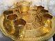 Antique Persian Middle Eastern Hand Made Carving Gold Plated Tea Set 8 Pieces