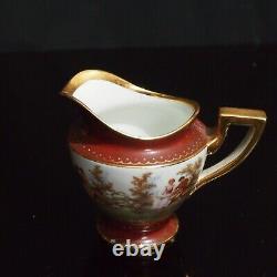 ANTIQUE Royal Vienna Tea set Teapot Sugar Creamer decorated by Ackermann& Fritze