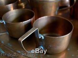 Antique Very Complete Jos Heinrichs Pure Copper Tea/ Coffee Set