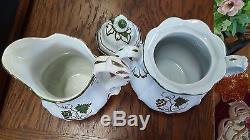 Ant. Ironstone Sugar Bowl/ Creamer Tea Berry/tea Leaf, Limoes/clementson, 1860, Rare