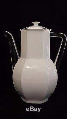 A beautiful Bernardaud & Co. (B&Co.) Prince Noir Limoges Tea or Coffee Set