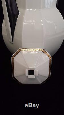 A beautiful Bernardaud & Co. (B&Co.) Prince Noir Limoges Tea or Coffee Set