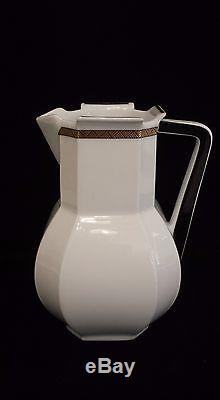 A beautiful Bernardaud & Co. (B&Co.) Prince Noir Limoges Tea or Coffee Set
