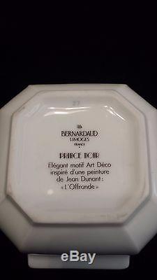 A beautiful Bernardaud & Co. (B&Co.) Prince Noir Limoges Tea or Coffee Set