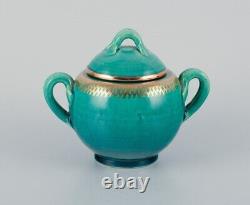 Accolay, France, complete ceramic tea service for six people