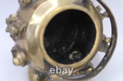 Aged Hand-Cast Brass Sculptural Personal Teapot with The Eight Daoist Immortals