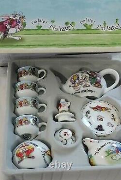 Alice In Wonderland By Paul Cardew England Miniature Tea Set x 13