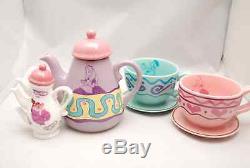 Alice in wonderland Tea Pot Mug Cup Milk Pot 4 Item Set Tokyo Disney Resort LTD