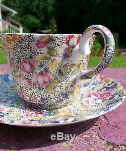 Amazing Tea Set for Two by Chintz Flora design made in Staffordshire England