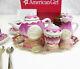 American Girl Doll Felicity Colonial Tea Set Dishes Tray Spoons Teapot Cups Box+