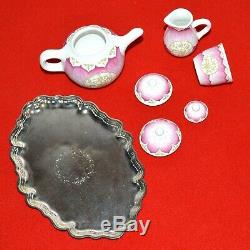 American Girl Felicity Colonial Tea Set Complete Caddy Teapot Cups Saucers Tray