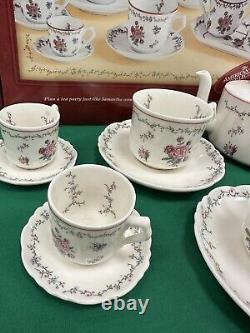 American Girl SAMANTHA TEA SET Tea Pot Cups Saucers Sugar Bowl Creamer Platter